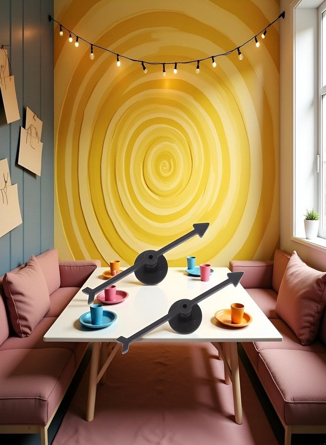 Wentoenapp 2Pcs Black Spinner Game Engaging Board Arrow Set Home and School Party Spinners Plastic Craft with Suction Cup Board Games Accessories, Game Pieces - Image 5